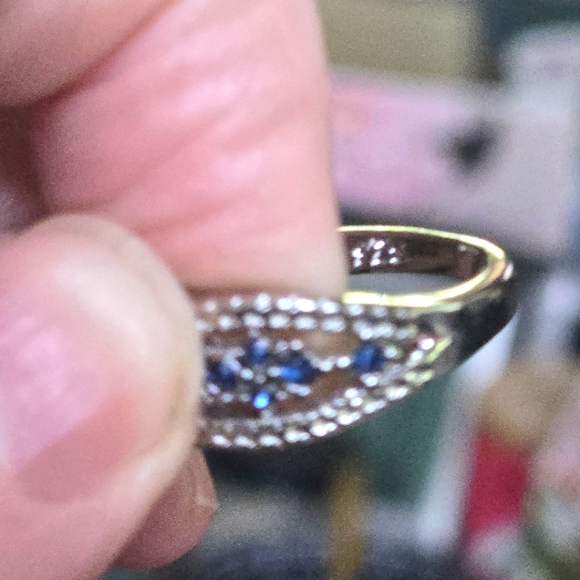 HOST PICK! Sapphire Natural & Sterling Wreath Ring Sz8.5 - Picture 6 of 6